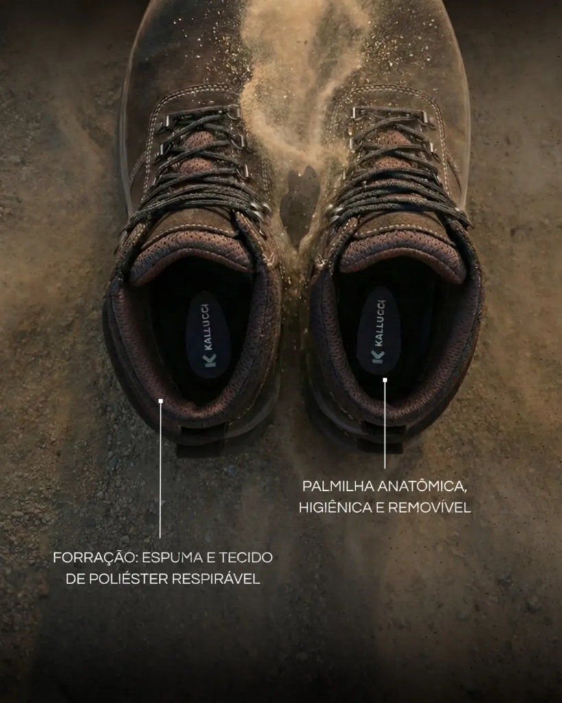  Bota de Segurança Base com C.A nas cores preta e coyote