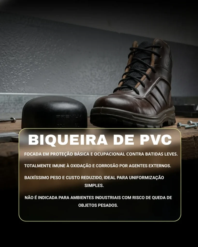 Bota com biqueira de PVC