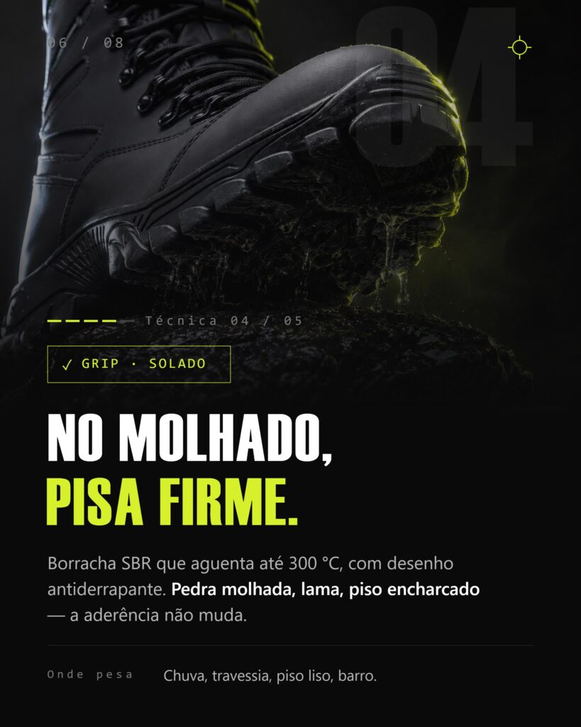 Cinco tecnologias da bota Kaluci contra a água em qualquer terreno